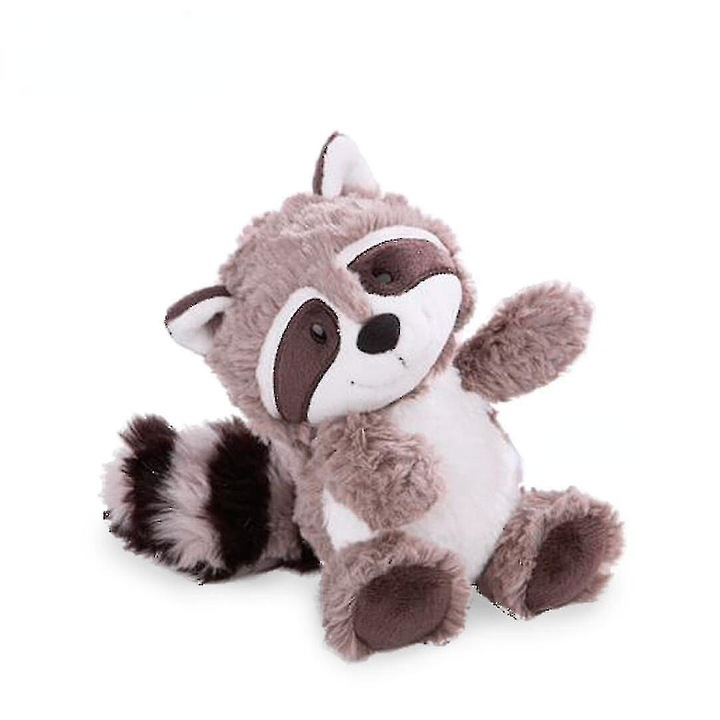 Плюшена играчка Malvys®, Rocky Raccoon, сива, 25 см