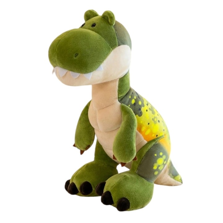 Плюшена играчка Malvys®, Динозавър Рекси, Зелен, 30 см