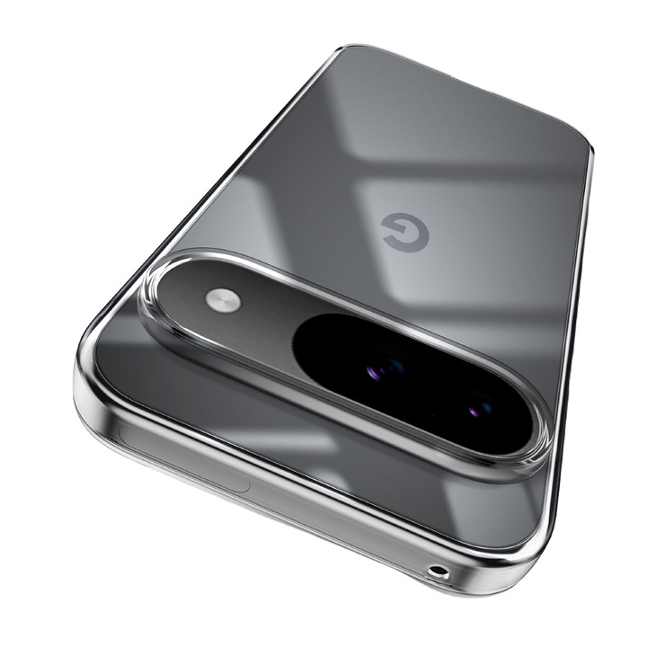 Google Pixel 9 / Pixel 9 Pro telefonnal kompatibilis Mat-Tech védőburkolat, ütésálló, 2 mm, kameravédelem, pontos kivágások, ütésállóság, megemelt élek a képernyő védelméért, átlátszó