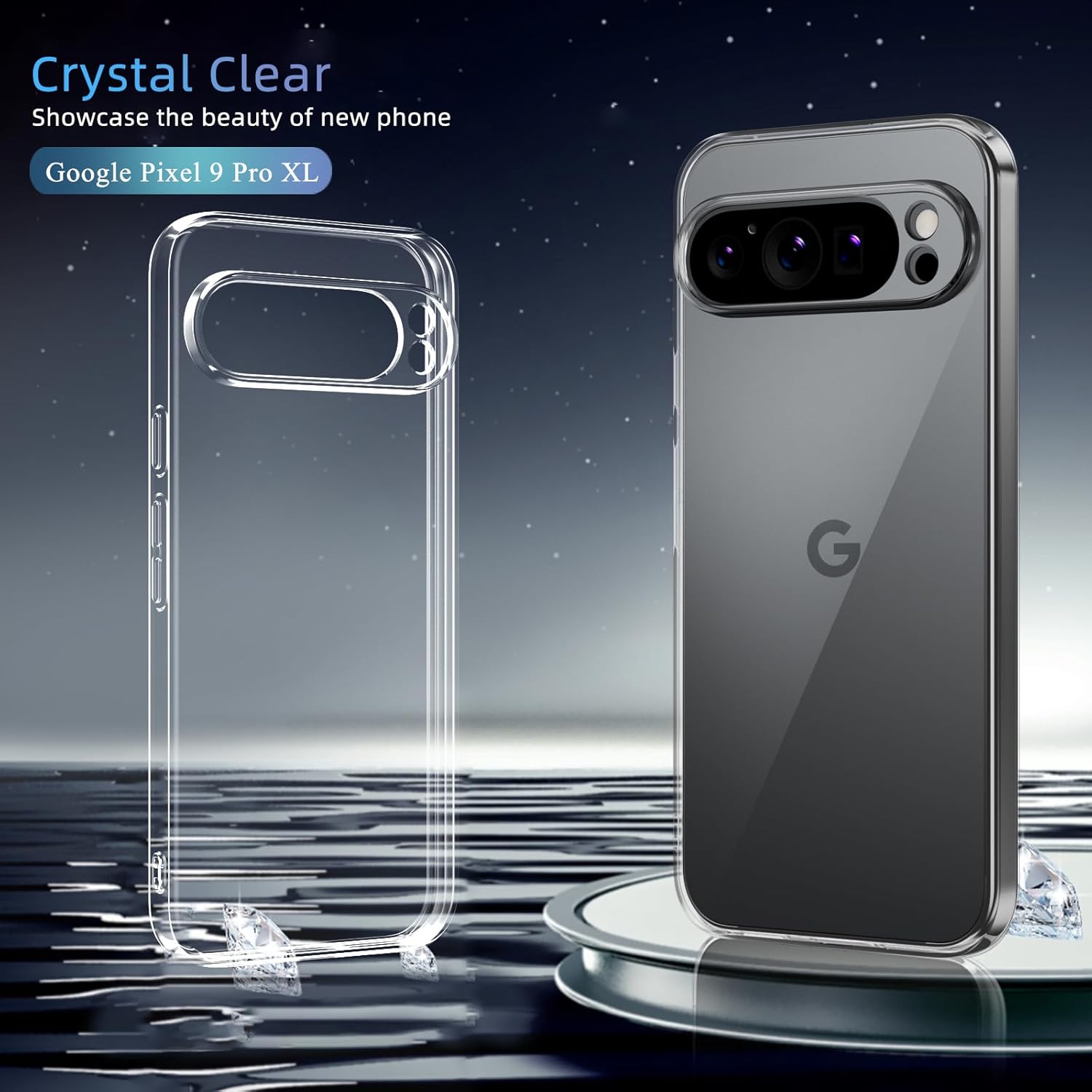 Husa protectie Mat-Tech compatibila cu Google Pixel 9 Pro XL, Anti-soc, 2MM, Protectie Camera, Decupaje Precise, Rezistenta la impact, Margini ridicate pentru protectia ecranului, Transparenta