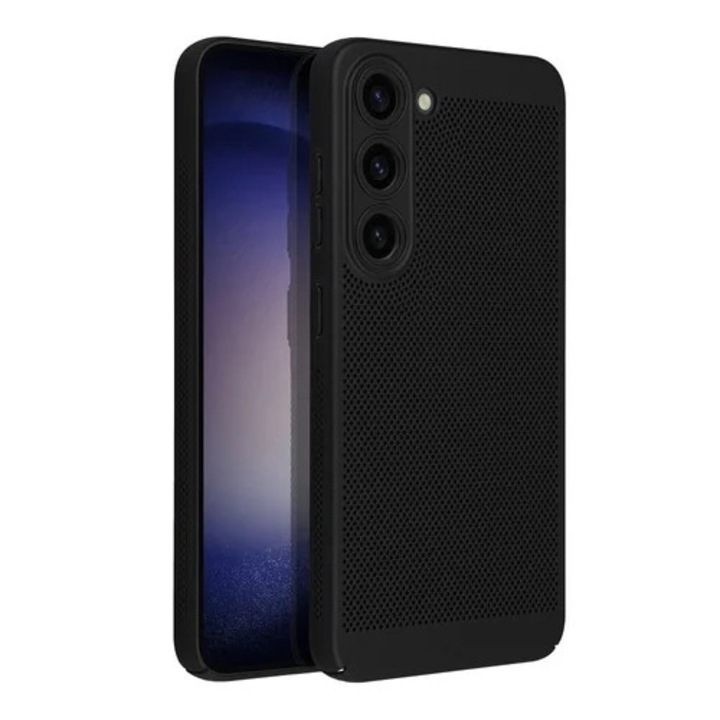 Telefontok Samsung Galaxy A15 4G / 5G - BREEZY - fekete műanyag hátlap tok