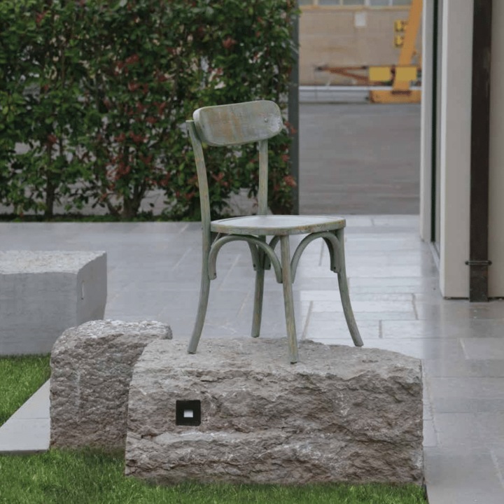 Scaun Times, lemn antichizat - Verde salvie