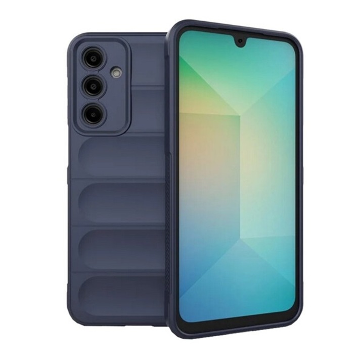 Gigapack szilikon mobiltelefon tok, ütésállóság, kameravédő, 3d, sötétkék, kompatibilis: Samsung Galaxy A16 4G, SM-A165, / Galaxy A16 5G, SM-A166