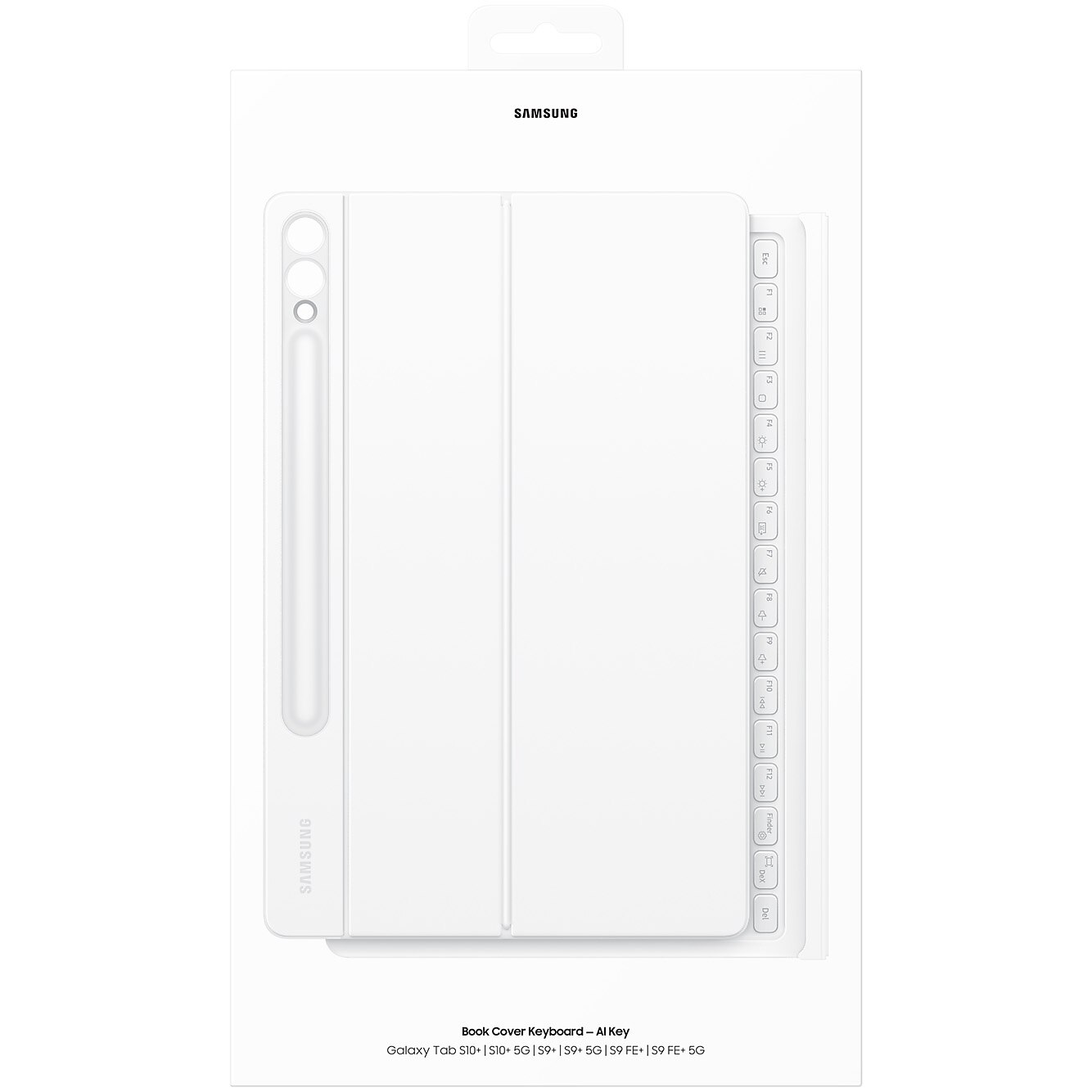 Husa de protectie Samsung Book Cover Keyboard pentru Galaxy Tab S10+/S9+/S9 FE+, White