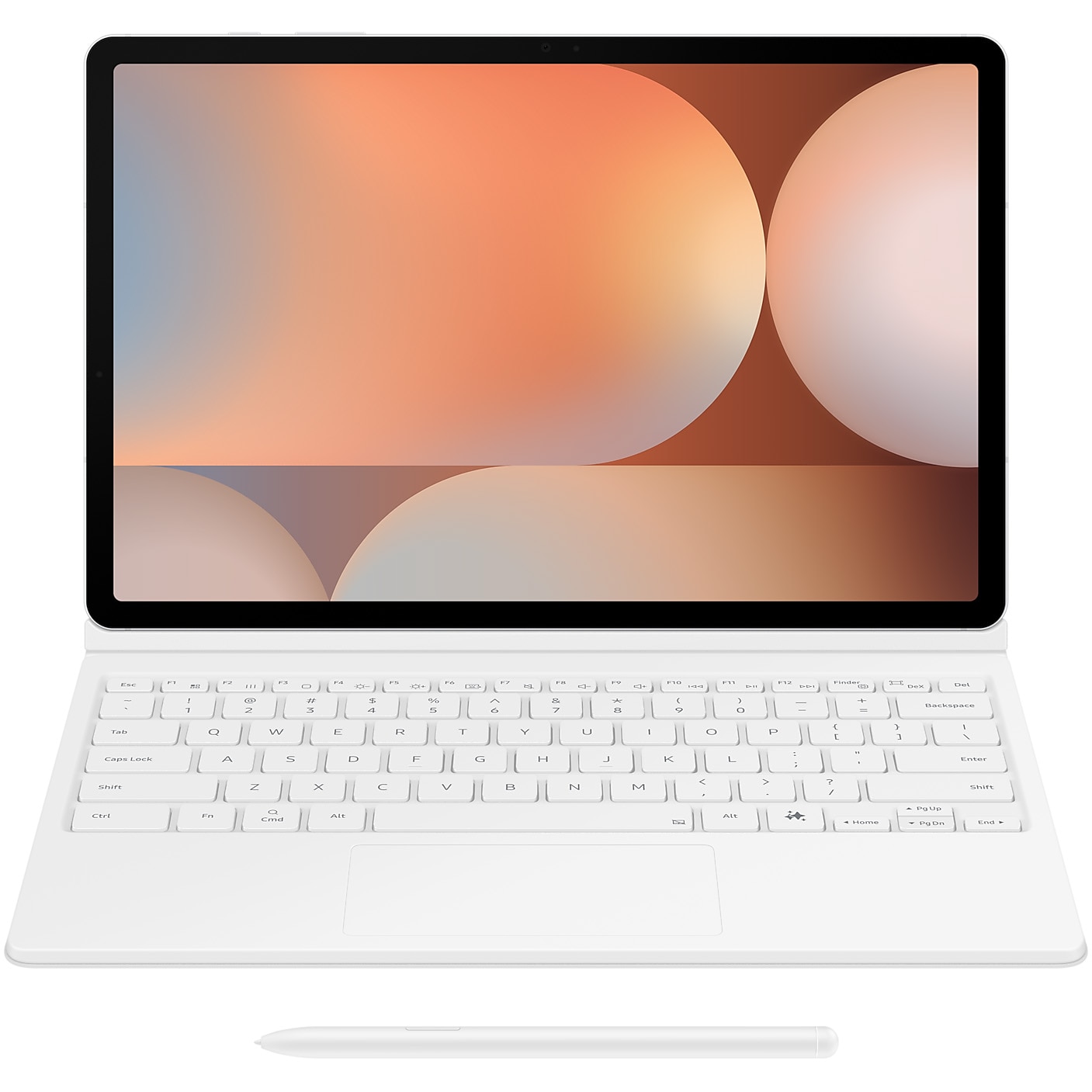 Husa de protectie Samsung Book Cover Keyboard pentru Galaxy Tab S10+/S9+/S9 FE+, White