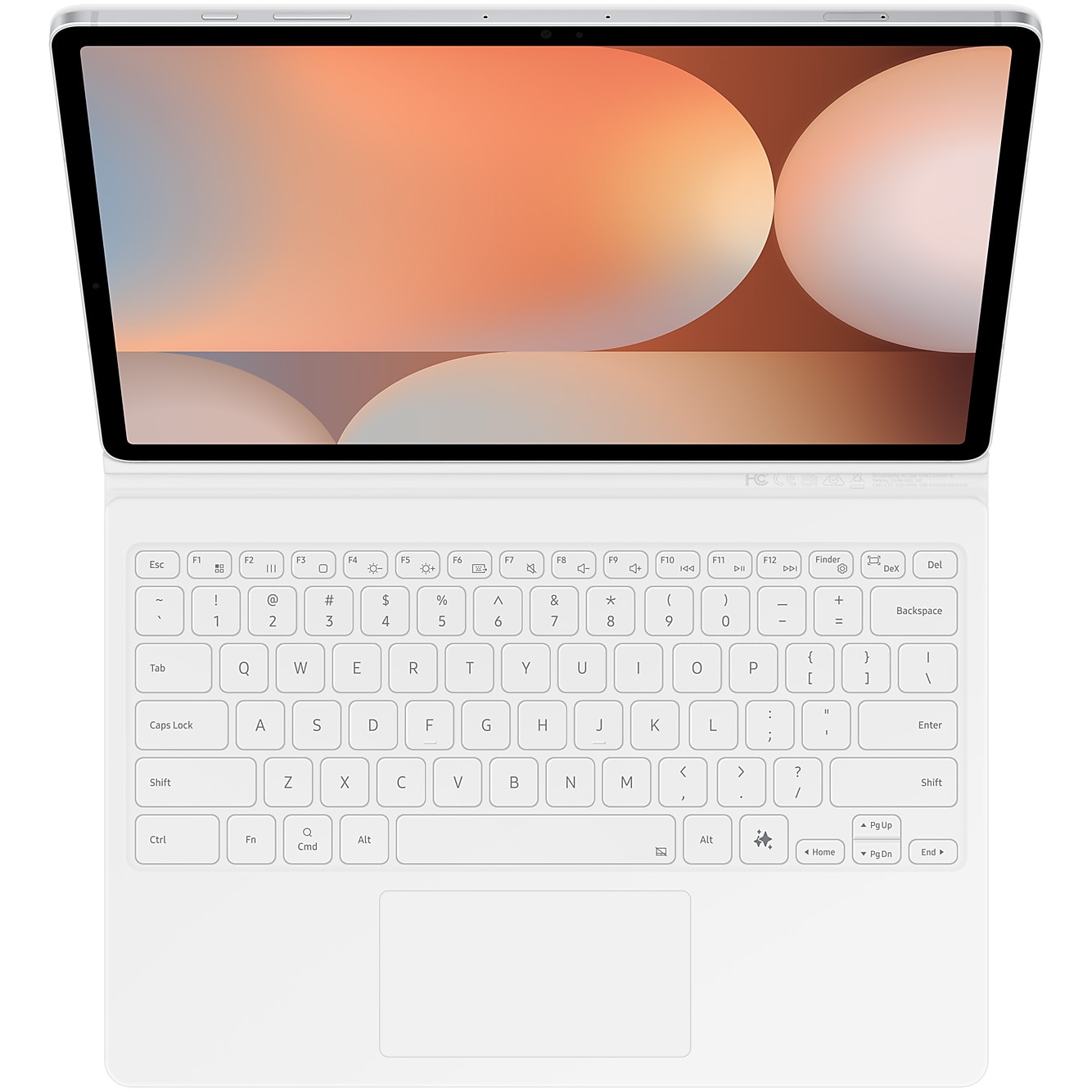 Husa de protectie Samsung Book Cover Keyboard pentru Galaxy Tab S10+/S9+/S9 FE+, White