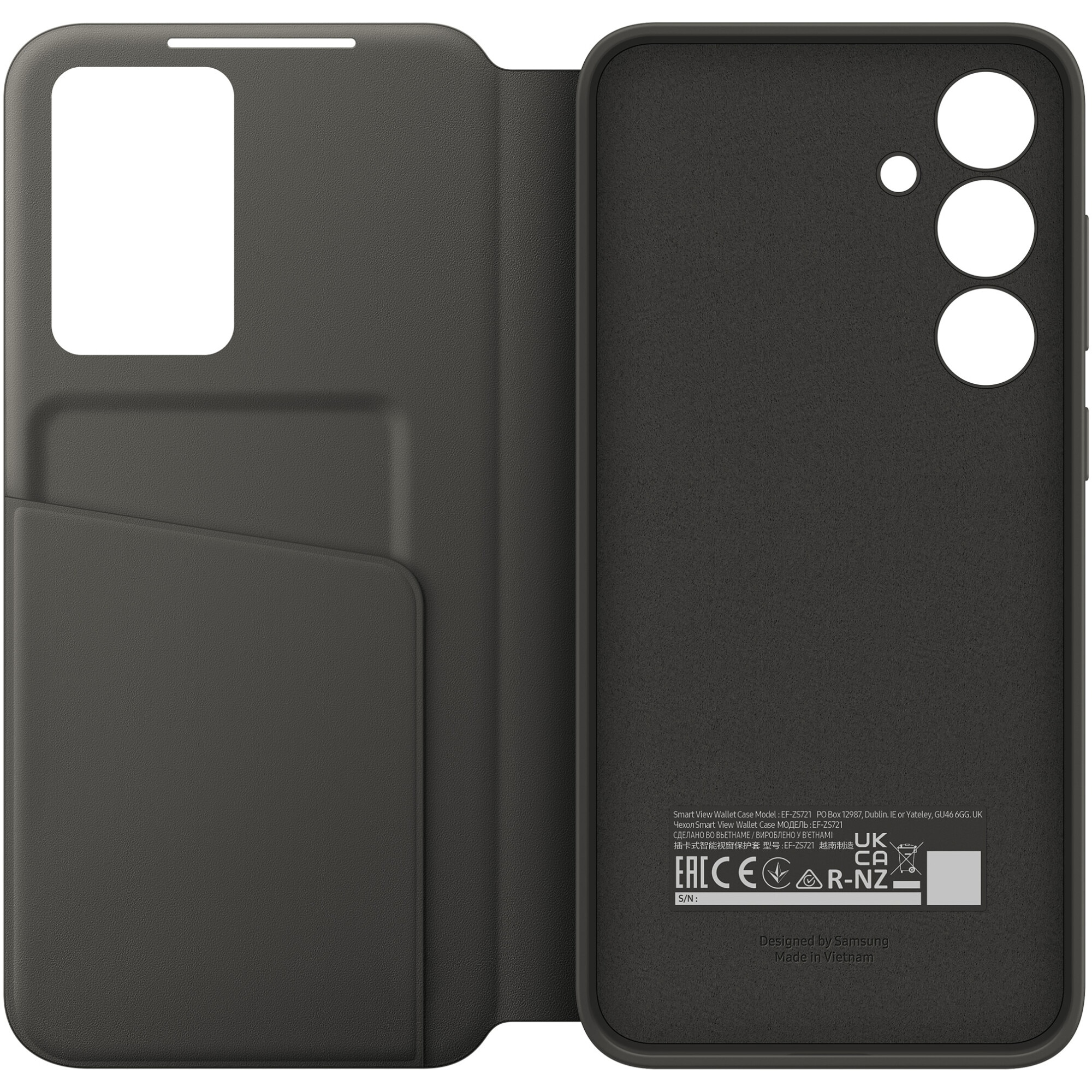 Husa de protectie Samsung Smart View Wallet Case pentru Galaxy S24 FE, Black