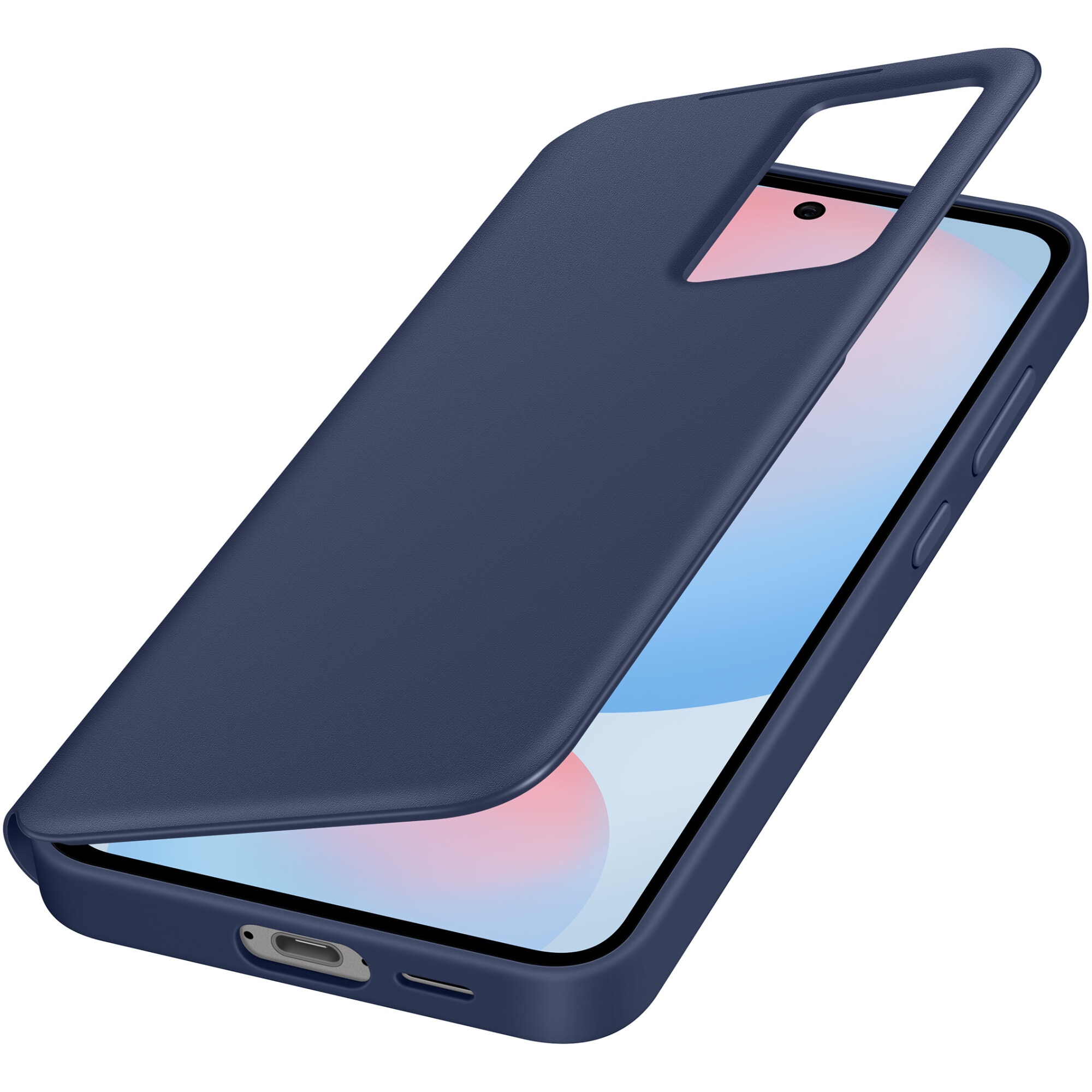 Husa de protectie Samsung Smart View Wallet Case pentru Galaxy S24 FE, Blue