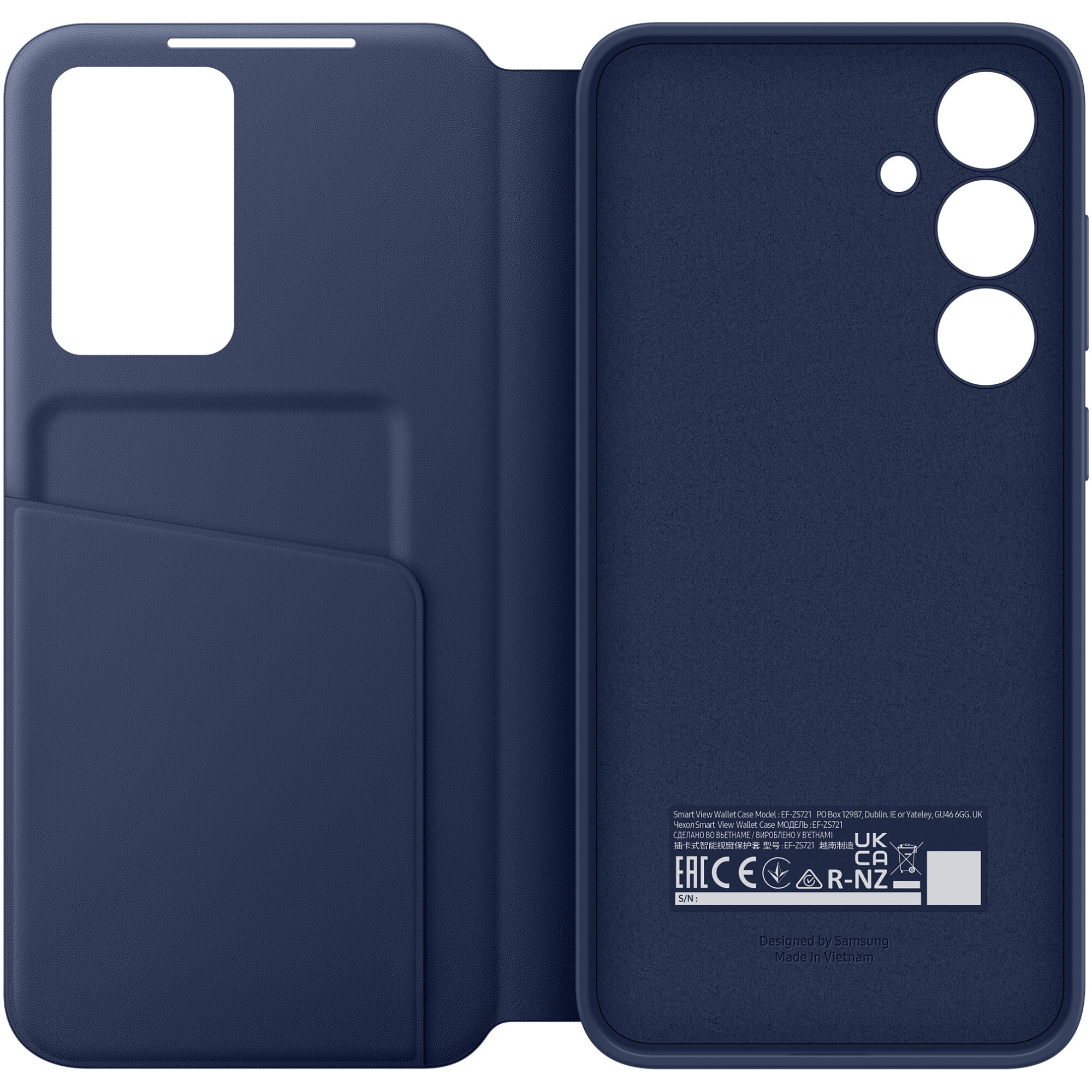 Husa de protectie Samsung Smart View Wallet Case pentru Galaxy S24 FE, Blue