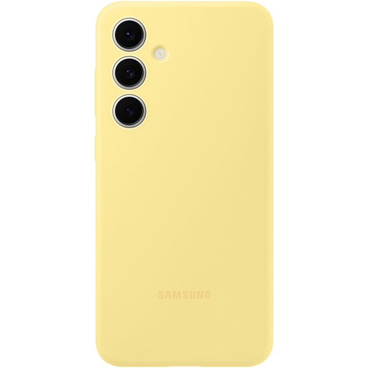 Husa de protectie Samsung Silicone Case pentru Galaxy S24 FE, Yellow