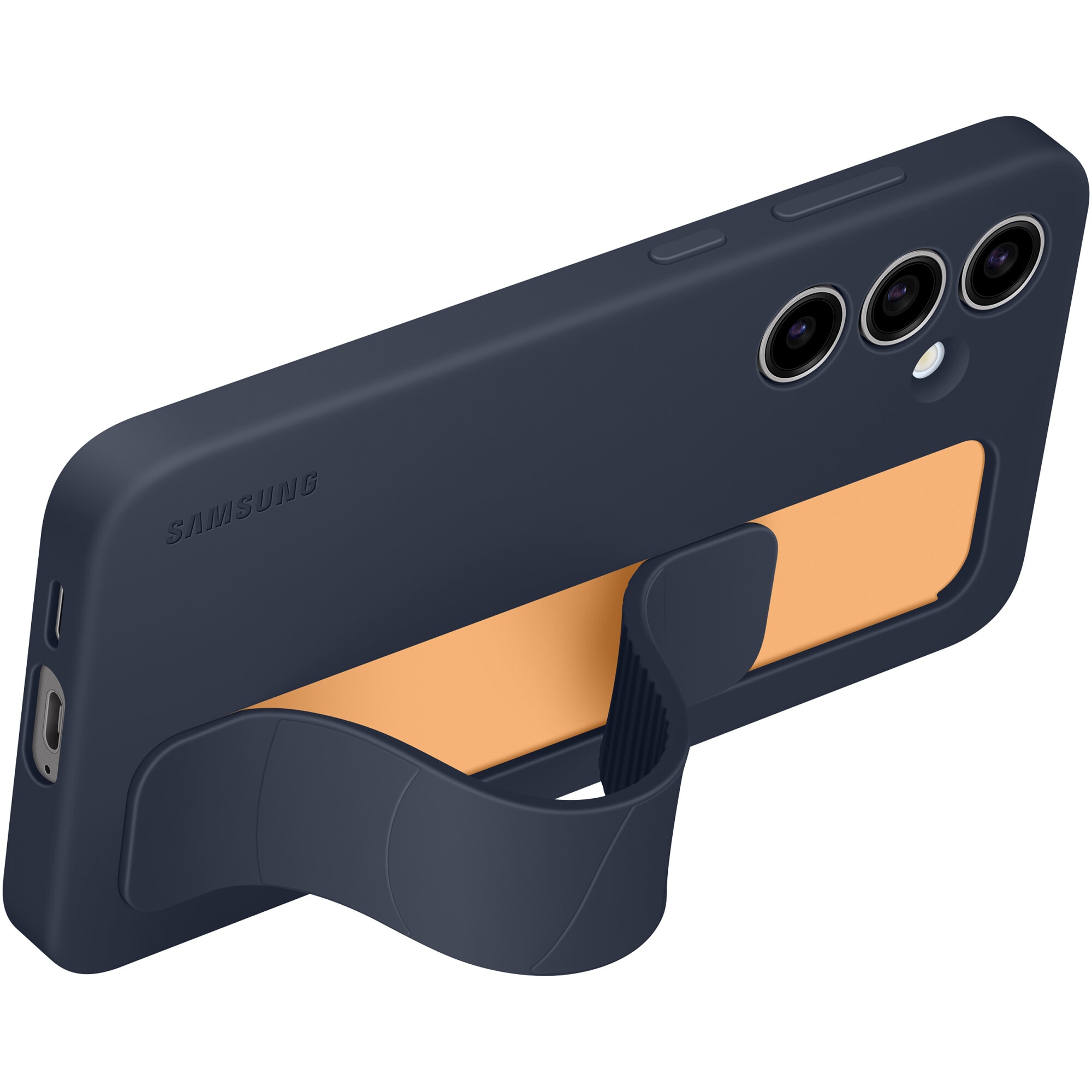 Husa de protectie Samsung Standing Grip Case pentru Galaxy S24 FE, Blue black