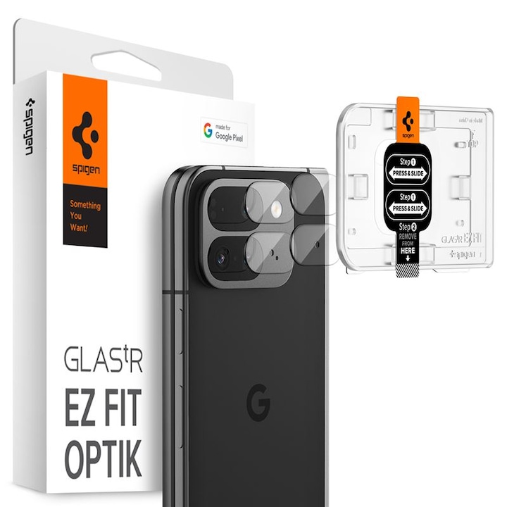 Pachet de 2 Spigen Glass tR EZ Fit Optik, transparent - Google Pixel 9 Pro Fold