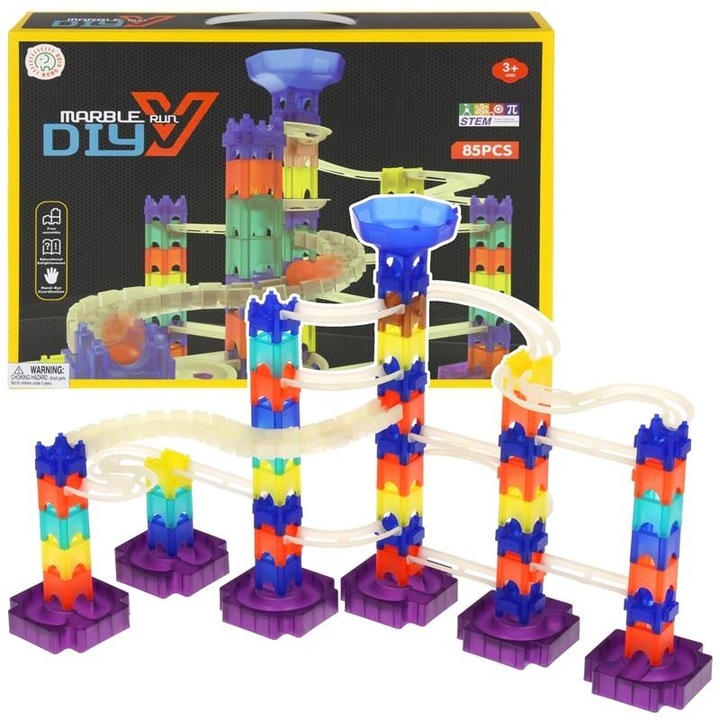 Nobo Kids 84 részes építőkészlet, 5 labdával, 6 talppal, többszínű, 56x30x38cm