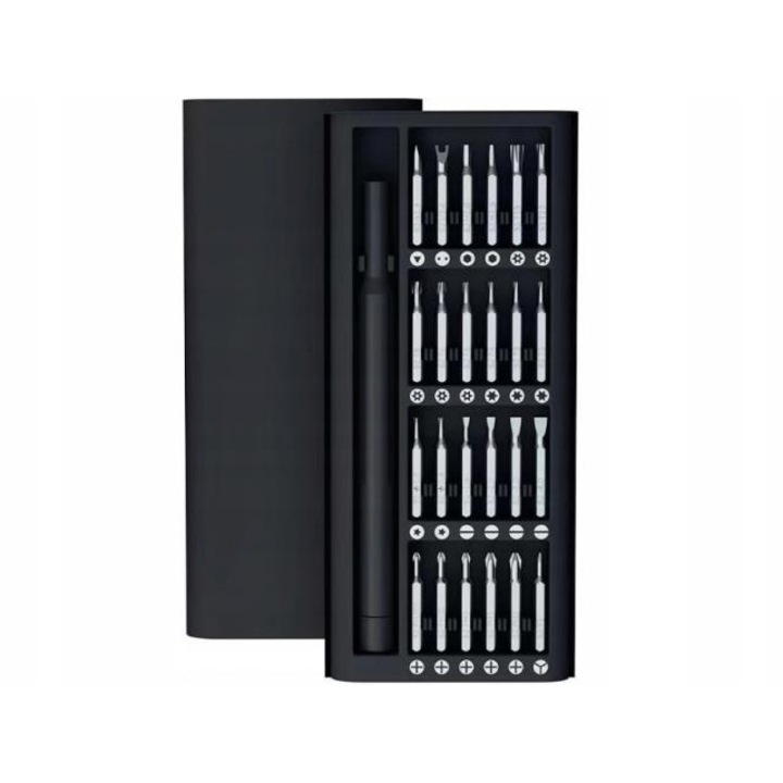 Комплект отвертки с 24 бита, Nobo Kids, размери 6.7x1.7x17cm, дължина на отвертката 12.5cm