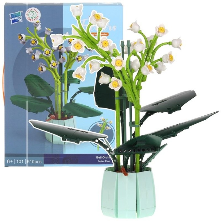 Nobo Kids építőkészlet, virágcsokor, 610 darabos, 36cm, többszínű