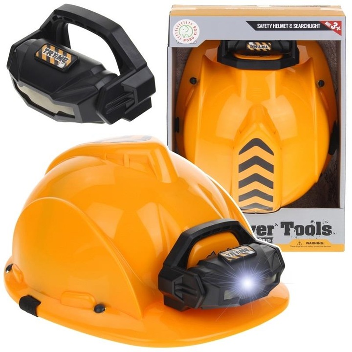 Casca de protectie cu lanterna LED, Nobo Kids, 19,5x24x12cm, pentru copii 3+ ani