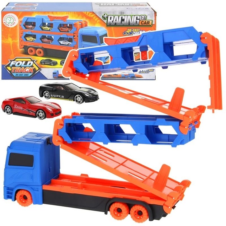 Camion, Nobo Kids, 2 masinute, 165x38x10,5cm, pentru copii 3 ani+