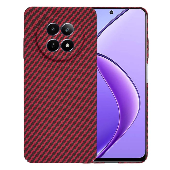 Кейс за Realme 12x / 12, Techsuit, Carbonite FiberShell, Червен