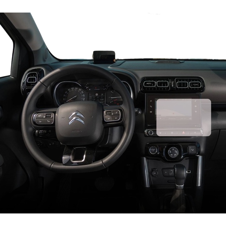 Folie de protectie display, Duragon, pentru Navigatie centrala Citroen C3 Aircross 2021-2024, din silicon