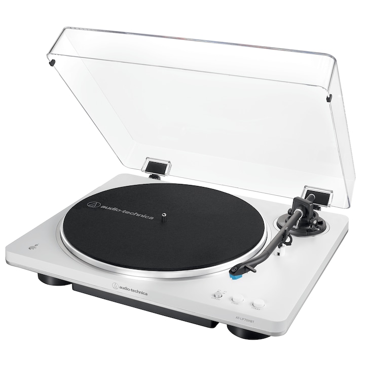 Грамофон Audio-Technica - AT-LP70XBT бяло-сребрист