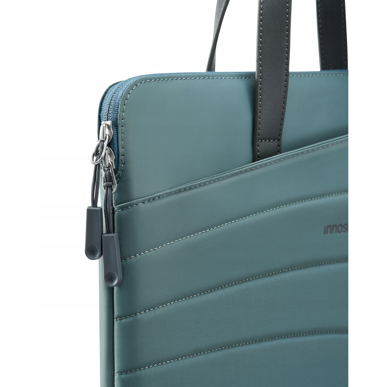 Geanta laptop Innostyle® CarryLite Slim, pana la 14", impermeabila, ultralight (340g), buzunare externe acces rapid, material PU rezistent la abraziune, fermoare YKK, design ergonomic, verde