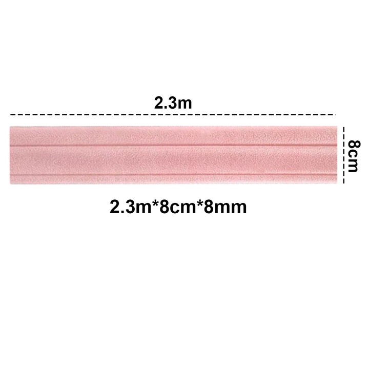 Tapéta szegély, Amrinugl, Hab, 2,3 mx 8 cm x 8 mm, rózsaszín