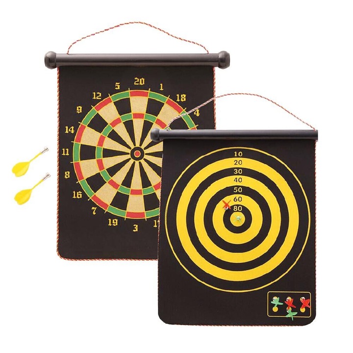 Комплект за игра Дартс, Игри Командос, Две момичета, Дартс включен, Магнит, Здраво закрепване, Класически дизайн, Размери 37x40 см, Многоцветен
