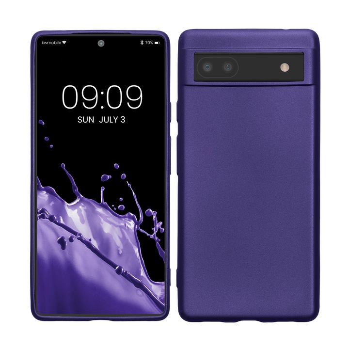 Kwmobile калъф за Google Pixel 6a, силикон, лилав, 57960.241