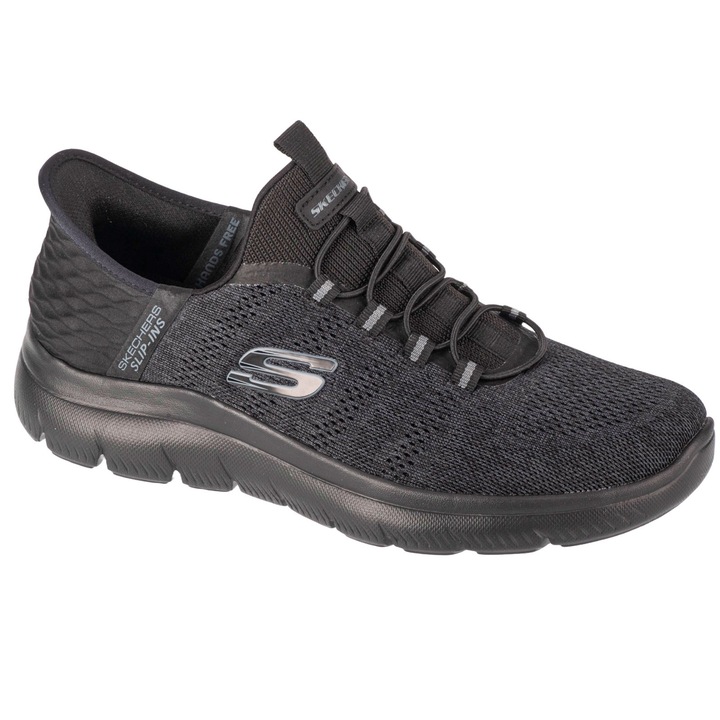 Sportcipő, Skechers Slip-In: Summits - Key Pace 232469-BBK, fekete, 44 EU