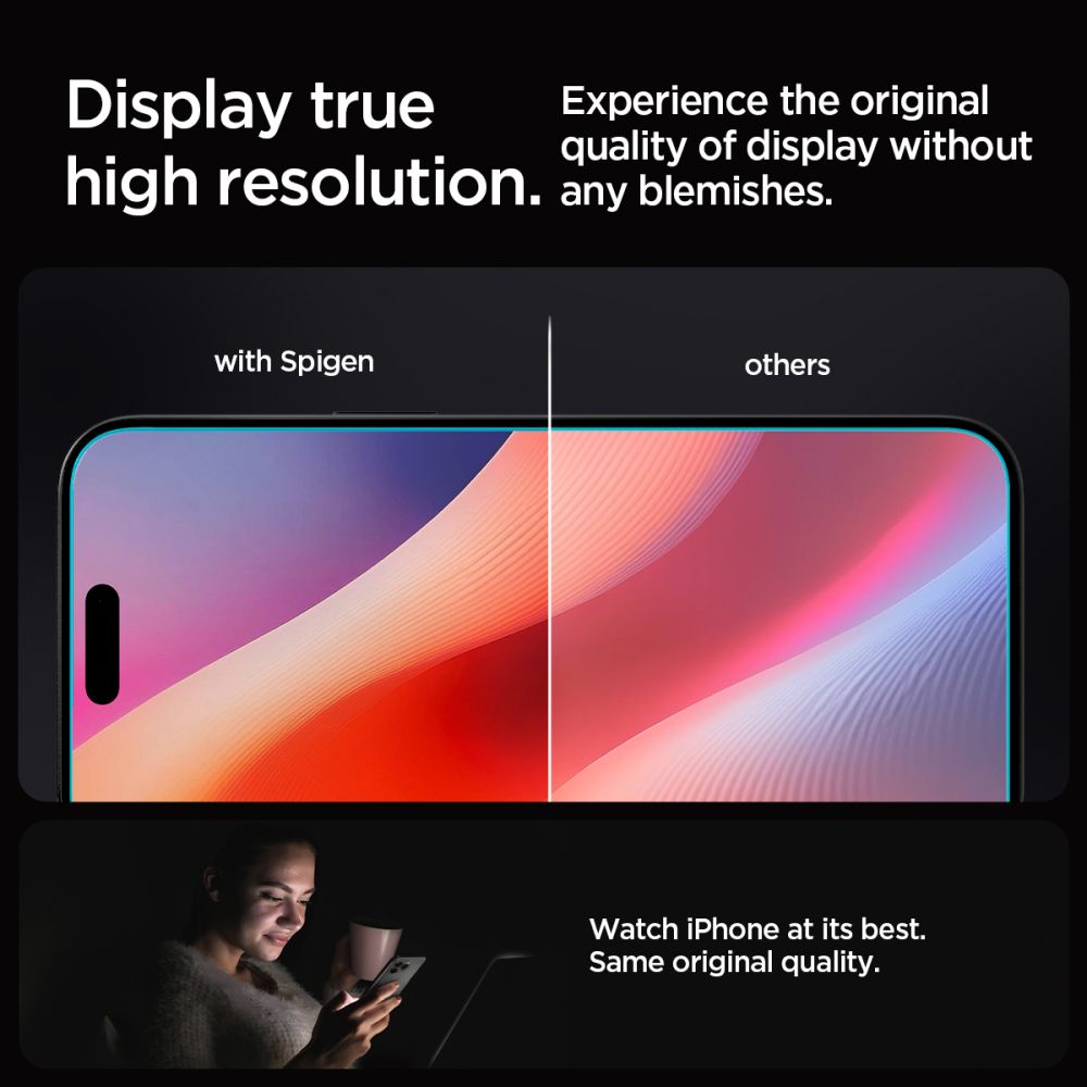 Folie sticla SPIGEN GLAS.TR ”EZ FIT”, compatibila Apple Iphone 16 Pro, transparenta