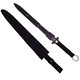 Set doua sabii de vanatoare, DEPOX®, Ninja Blade, 81 cm, negru, teaca inclusa
