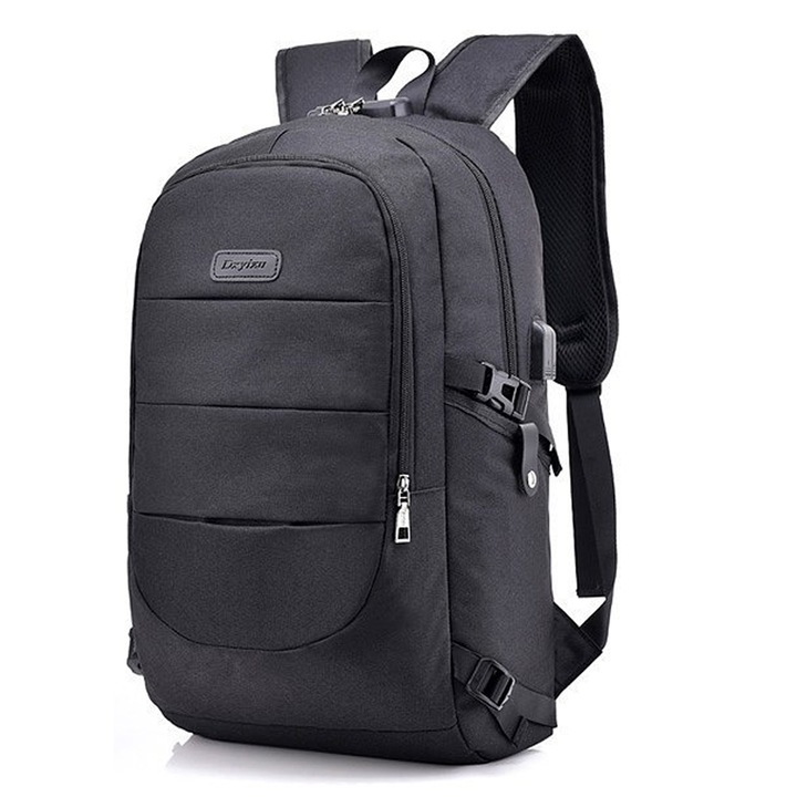 Utazó hátizsák, JedBestzt, Nylon, Fekete