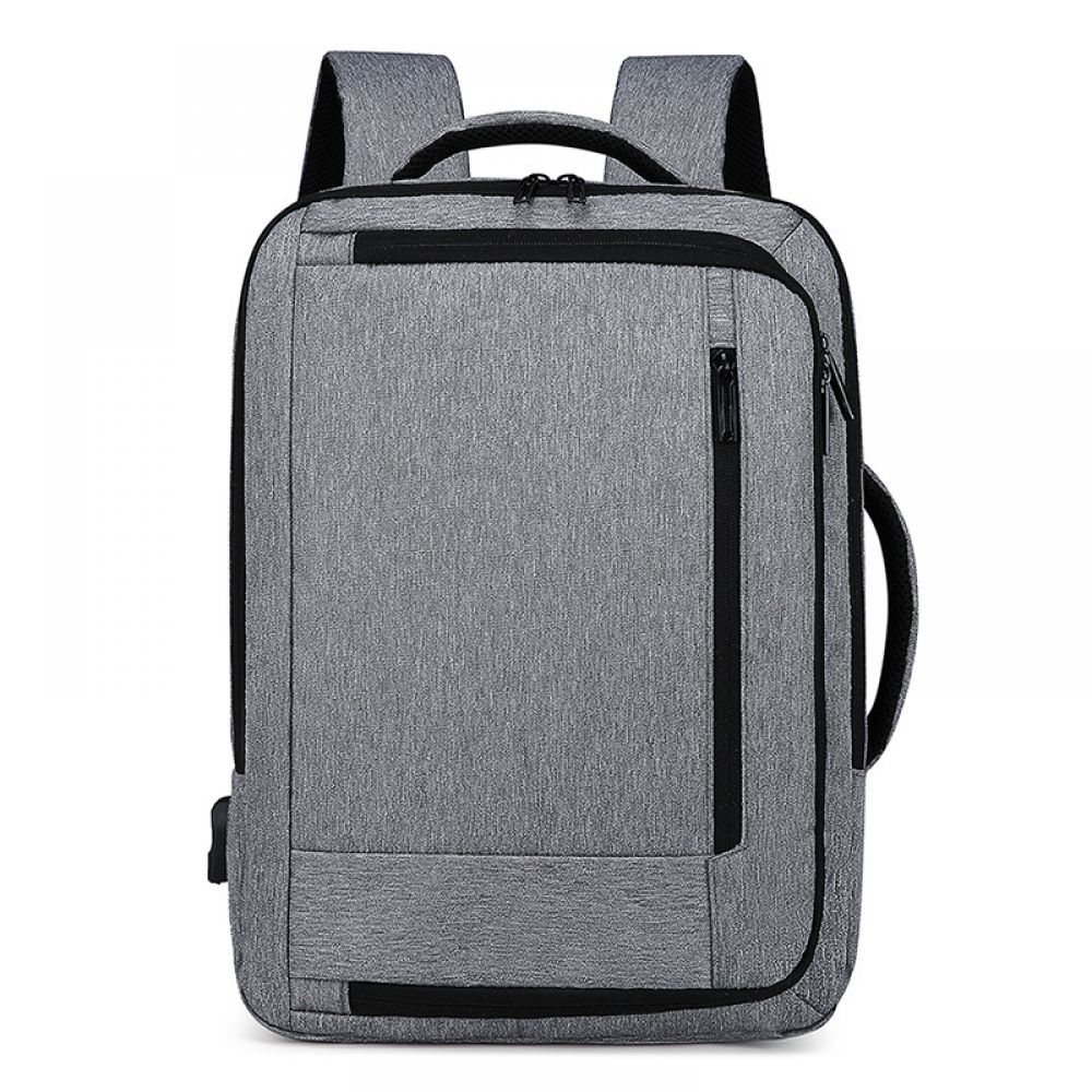 Rucsac de calatorie 16 inch, AMRINUGL, impermeabil, design anti-furt, Gri