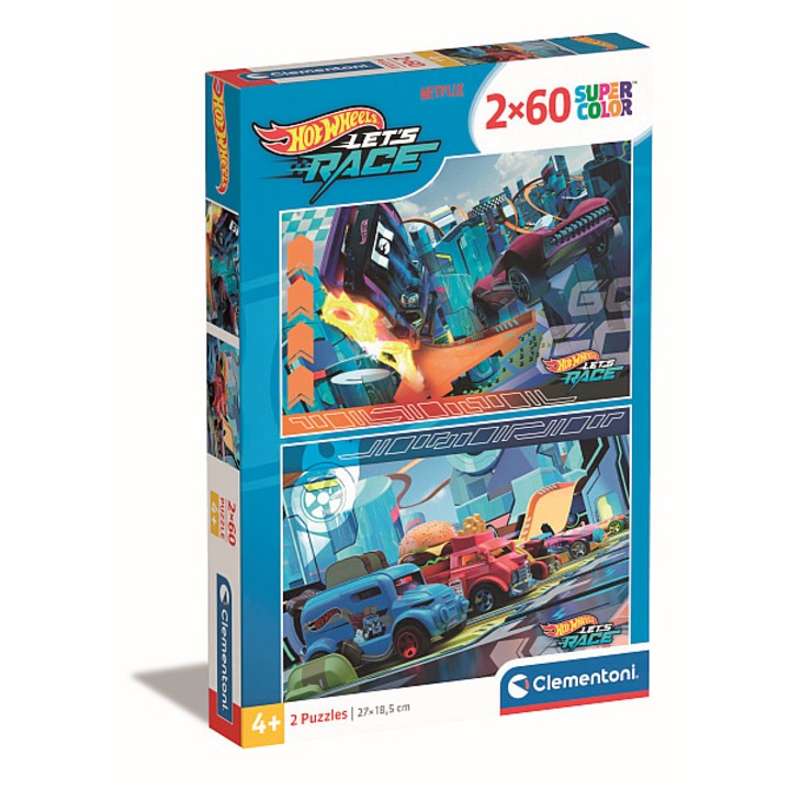 Hot Wheels puzzle 2x60 db-os - Clementoni