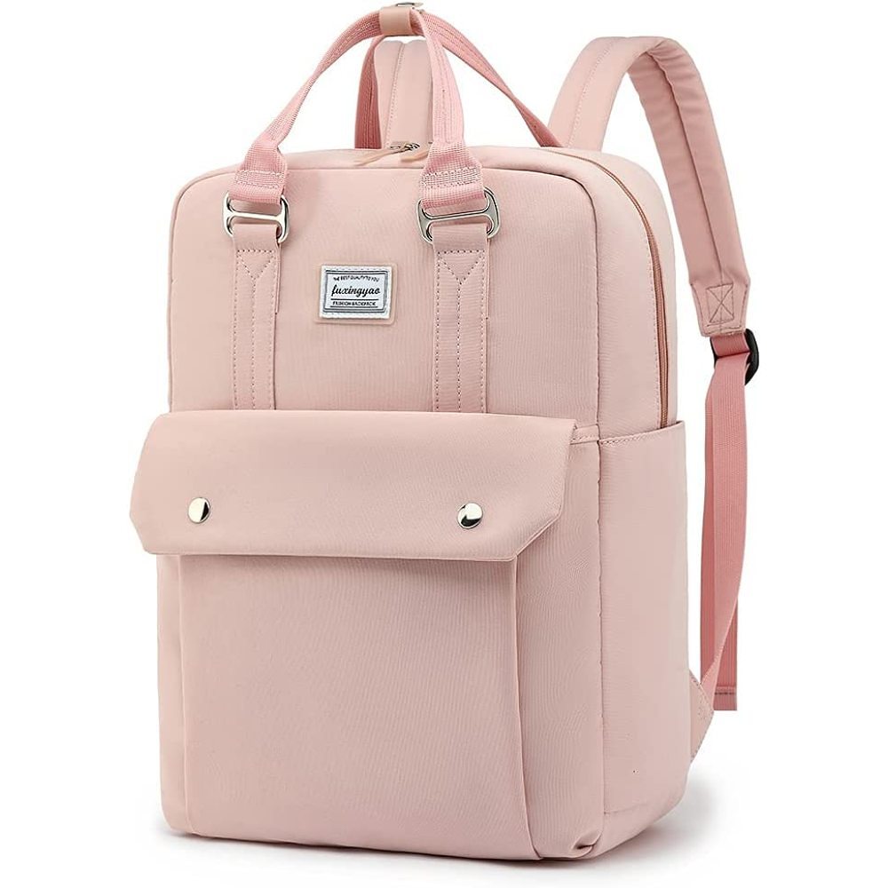 Rucsac laptop Enforose, 15.6 inch, bumbac, culoare abanos, cu port USB extern, curele ajustabile