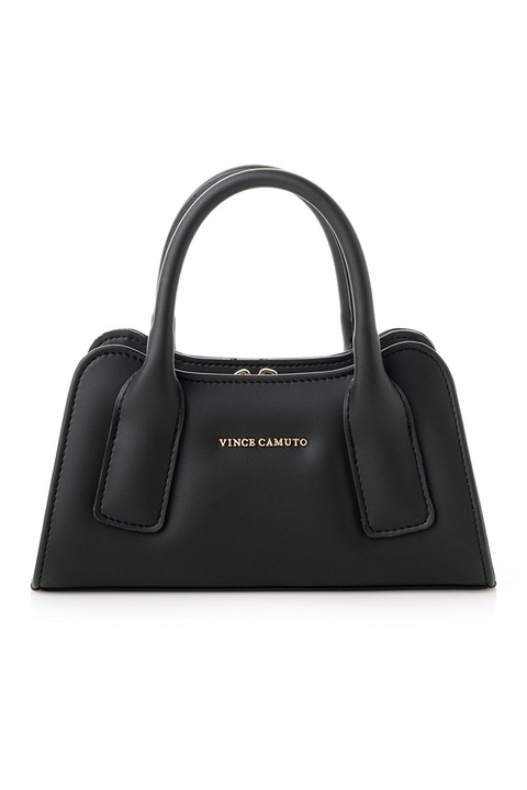 Екологична кожена чанта Vince Camuto с цип, Черен, 13x25x11