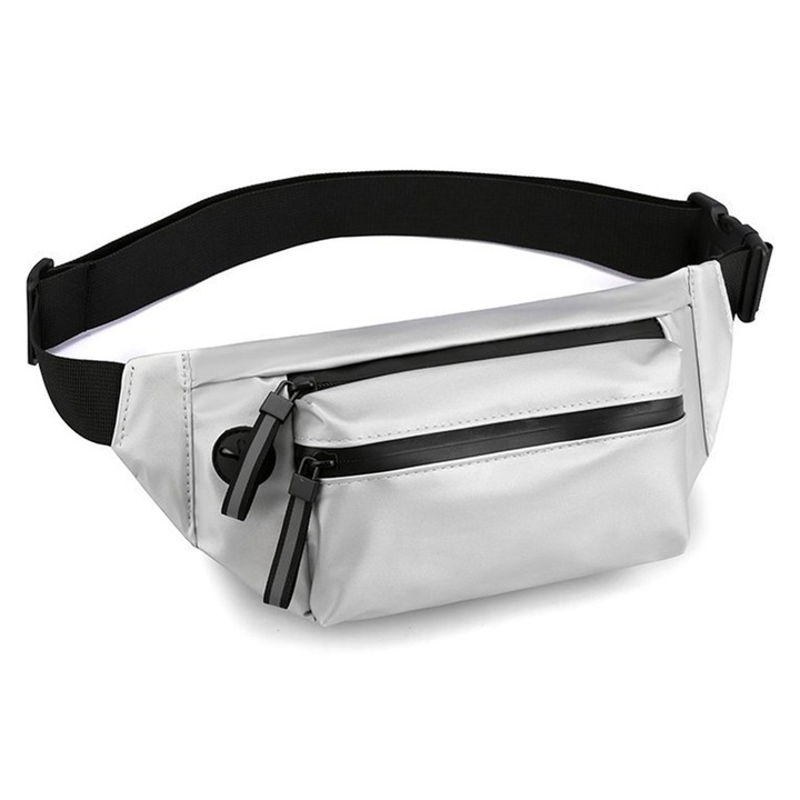 Vízálló sport övtáska nylonból, fekete, könnyű