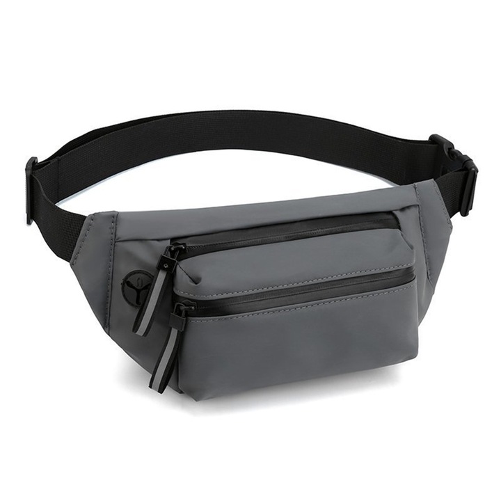 Vízálló sporttáska nylonból, fekete, könnyű