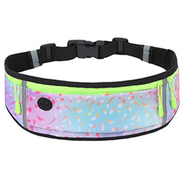 Unisex sport övtáska, állítható, 3 zsebes, fekete