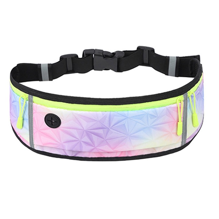 Sportos övtáska, állítható, 3 zsebbel, férfiaknak és nőknek