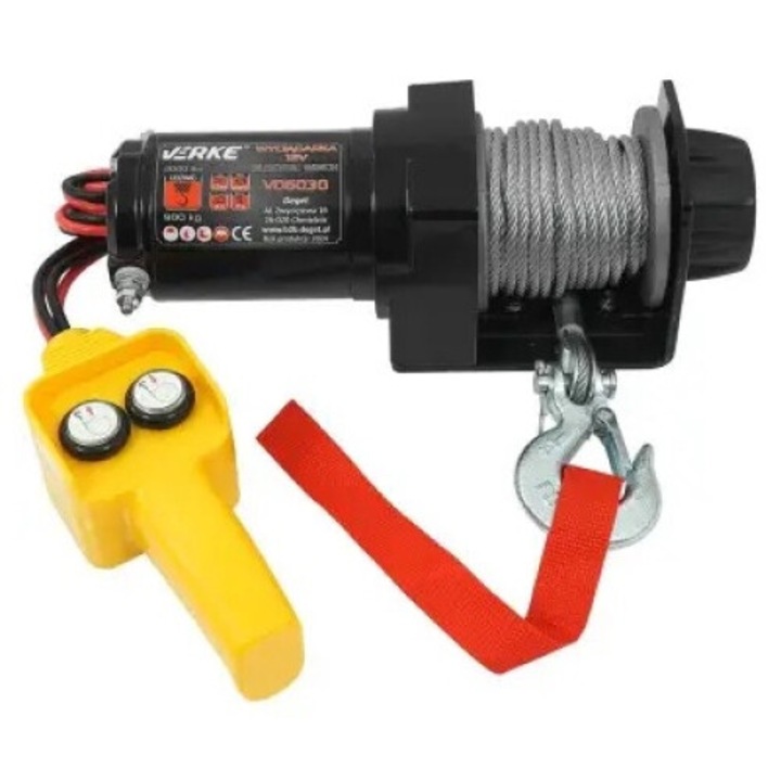 Elektromos csörlő, Verke, 12V, 12m, V06030