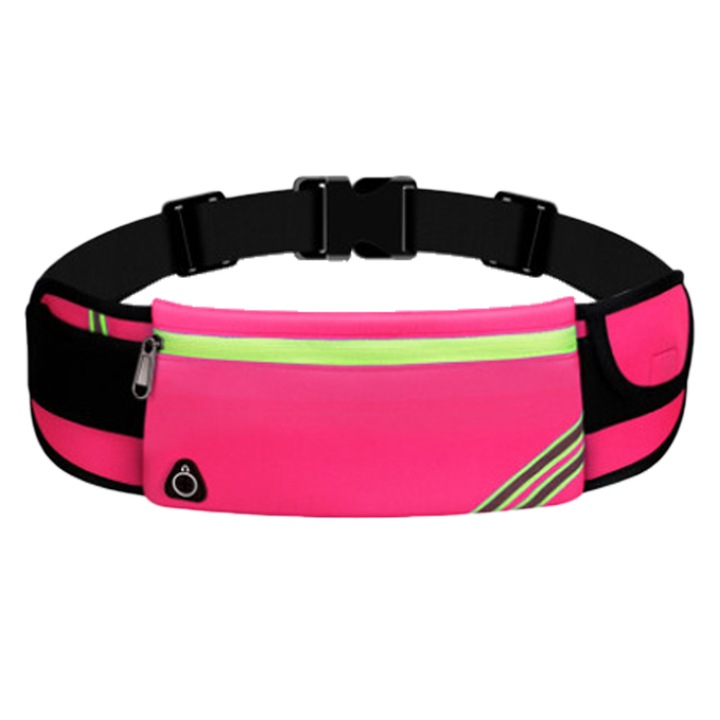 Sportos övtáska, futó övtáska, puha anyag, fényvisszaverő, állítható méret