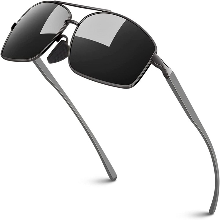 Ochelari de soare polarizati, protectie UV400, negru, 141x133x147mm