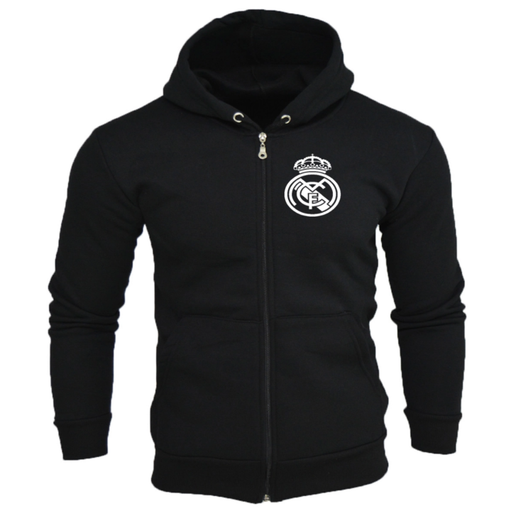 Hanorac cu fermoar, Real Madrid, S, Negru