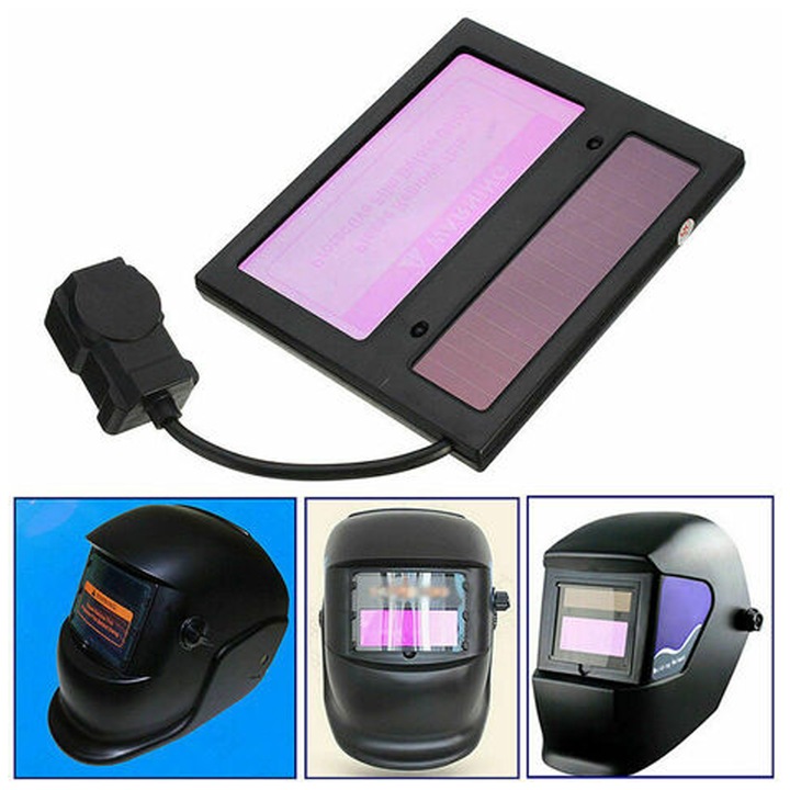 Masca de sudura cu panou solar, Enforose, lentila cu intunecare automata, filtru cu vizibilitate clara, design usor