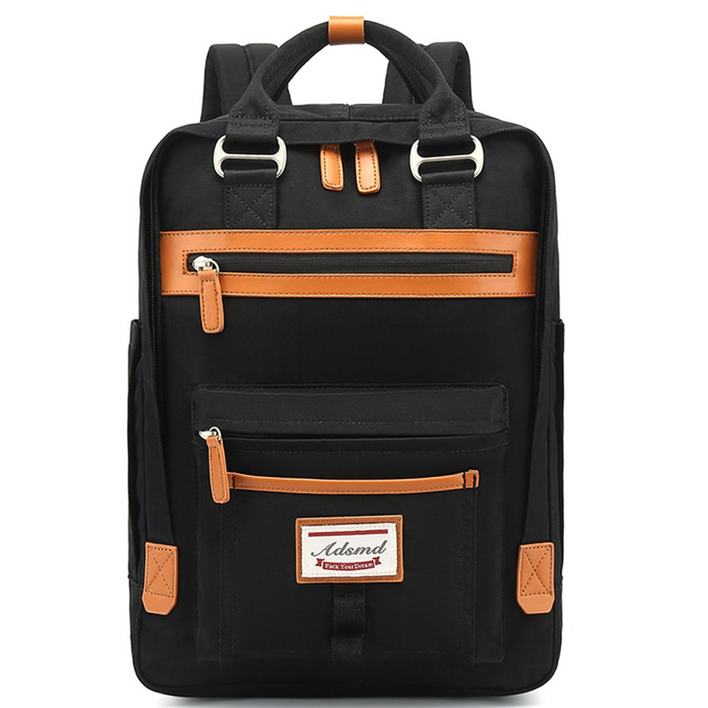 Rucsac laptop multifunctional Enforose, design elegant, acces larg, culoare abanos, 15.6 inch