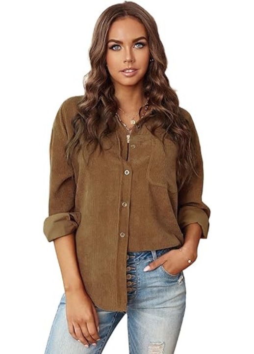 Női ing, Gosopin, gombos és hosszú ujjú, S-es méret, barna