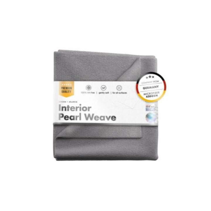 Mikroszálas kendő Chemicalworkz Beltéri Pearl Weave törölköző 420GSM, 40x40cm szürke