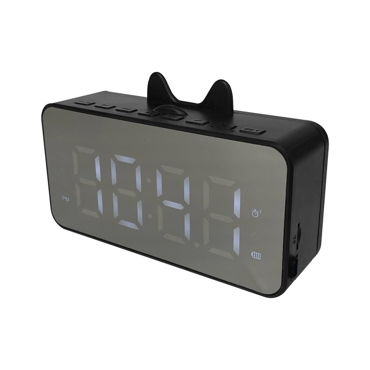 Ceas desteptator multifunctional cu camera spion ascunsa 4K HD Mini mic protectia sigurantei vedere nocturna Suport pentru stocarea cardului SD Ceas desteptator decorativ Sprijin Romania, Ungaria, Bulgaria