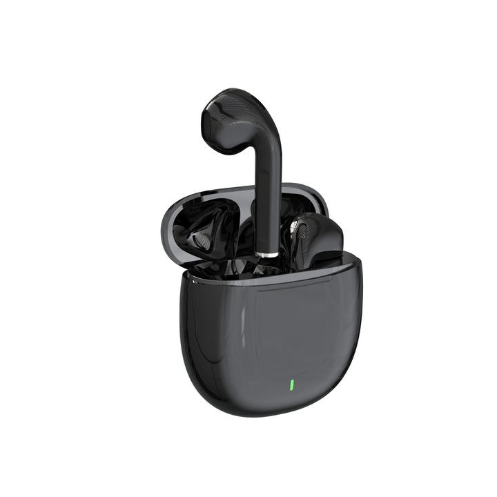 TWS Bluetooth безжични слушалки, аудио, слушалки, безжични, спортни, бягащи, с микрофон, истински безжични слушалки, мобилен телефон, сензорно управление, гласов асистент, общи, Bluetooth 5.3, черни